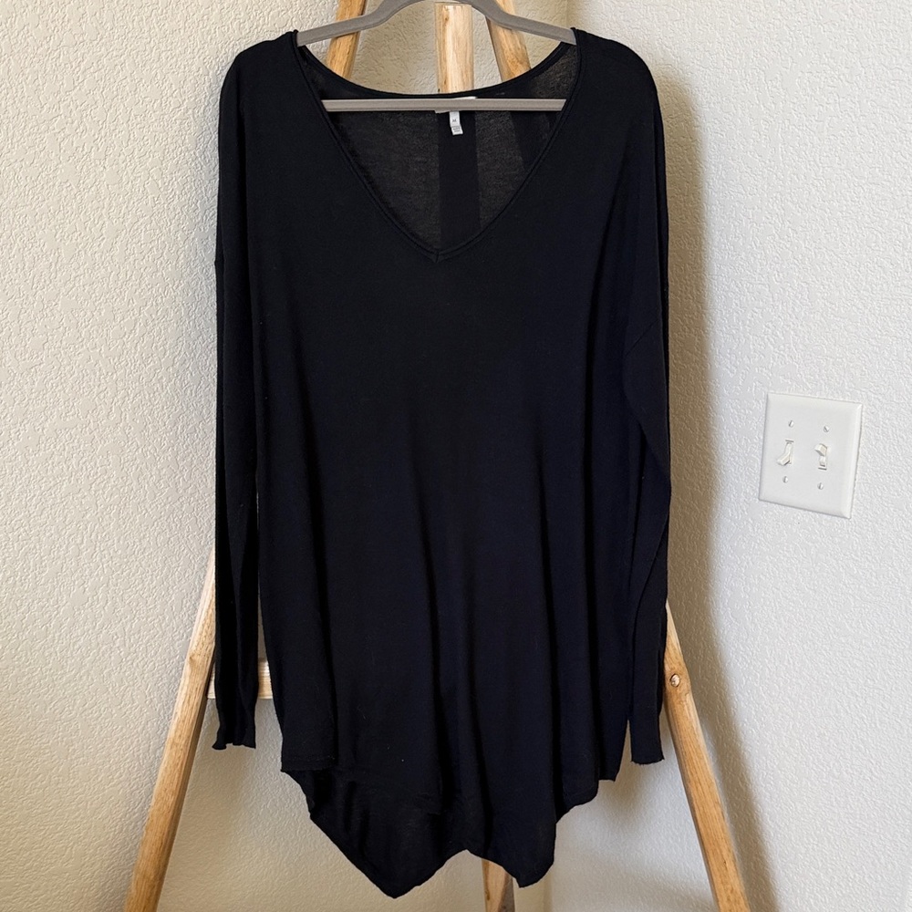 Joie Black V-Neck Long Sleeve Tunic Top